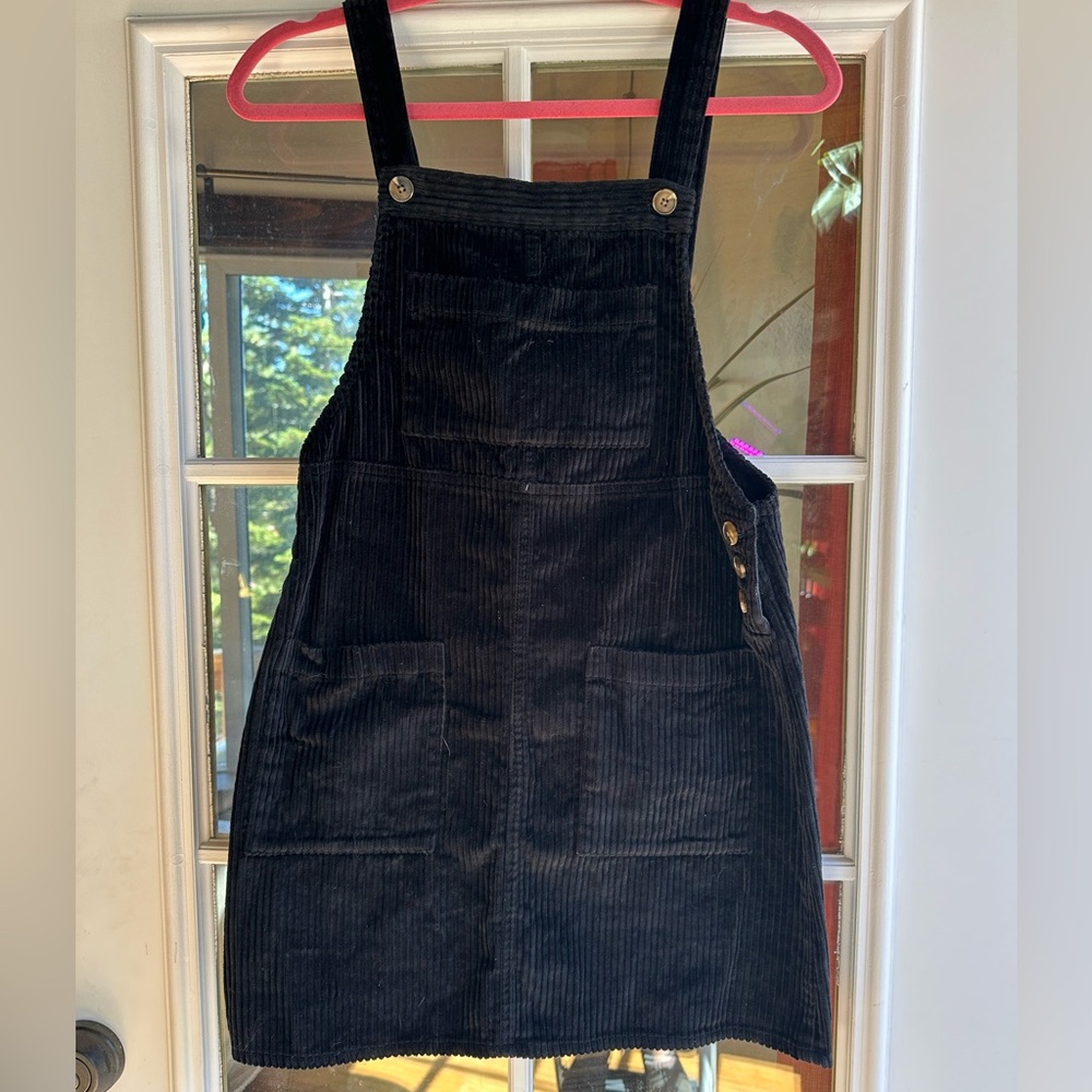 Black dress overalls